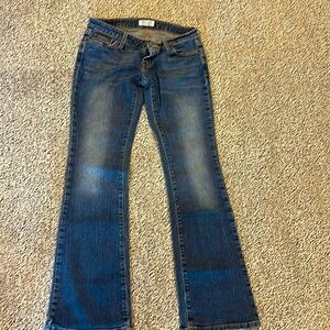 American Eagle dark wash boot cut stretch jeans.  Size 2
